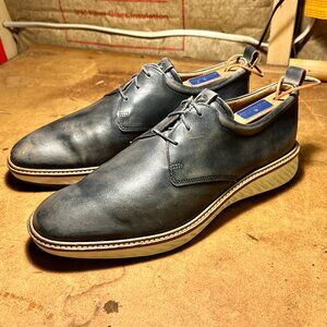 Ecco ST:1 Plain Toe Grey Leather Sneaker